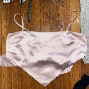 Light pink metallic going out top